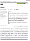 Cover page: Niche differentiation, reproductive interference, and range expansion