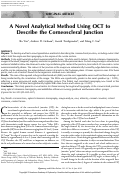 Cover page: A Novel Analytical Method Using OCT to Describe the Corneoscleral Junction