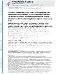 Cover page: Correlation between Surgeon's assessment and radiographic evaluation of residual disease in women with advanced stage ovarian cancer reported to have undergone optimal surgical cytoreduction: An NRG Oncology/Gynecologic Oncology Group study