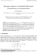 Cover page: Rainbow version of the Erdős Matching Conjecture via concentration