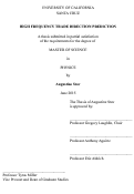 Cover page: High Frequency Trade Direction Prediction