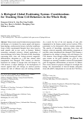 Cover page: A Biological Global Positioning System: Considerations for Tracking Stem Cell Behaviors in the Whole Body