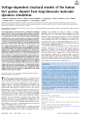 Cover page: Voltage-dependent structural models of the human Hv1 proton channel from long-timescale molecular dynamics simulations