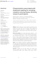 Cover page: Characteristics associated with treatment seeking for smoking cessation among heavy-drinking research participants