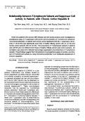 Cover page: Relationship between T-lymphocyte Subsets and Suppressor Cell Activity in Patients with Chronic Active Hepatitis B