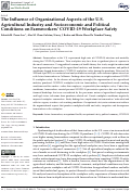 Cover page: The Influence of Organizational Aspects of the U.S. Agricultural Industry and Socioeconomic and Political Conditions on Farmworkers COVID-19 Workplace Safety.