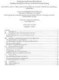 Cover page of Designing the Personal Data Stream: Enabling Participatory Privacy in Mobile Personal Sensing