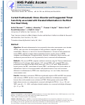 Cover page: Current posttraumatic stress disorder and exaggerated threat sensitivity associated with elevated inflammation in the Mind Your Heart Study