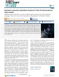 Cover page: Excitation Intensity-Dependent Quantum Yield of Semiconductor Nanocrystals