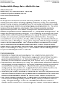 Cover page: Residential air‐change rates: A critical review