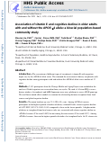 Cover page: Association of Vitamin E and Cognitive Decline in Older Adults with and without the APOEɛ4 Allele: A Biracial Population-Based Community Study