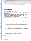 Cover page: Multilevel experiences of carceral violence in Los Angeles, California: first-hand accounts from a racially diverse sample of transgender women.