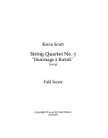 Cover page: String Quartet No. 7 "Hommage á Bartók"