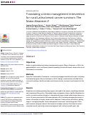 Cover page: Translating a stress management intervention for rural Latina breast cancer survivors: The Nuevo Amanecer-II