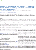 Cover page: Report on the National Eye Institute’s Audacious Goals Initiative: Creating a Cellular Environment for Neuroregeneration