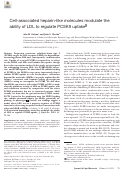 Cover page: Cell-associated heparin-like molecules modulate the ability of LDL to regulate PCSK9 uptake.