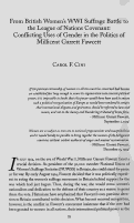 Cover page: From British Womens WWI Suffrage Battle to the League of Nations Covenant: Conflicting Uses of Gender in the Politics of Millicent Garrett Fawcett