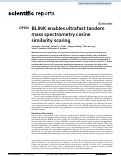 Cover page: BLINK enables ultrafast tandem mass spectrometry cosine similarity scoring