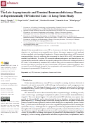 Cover page: The Late Asymptomatic and Terminal Immunodeficiency Phases in Experimentally FIV-Infected Cats-A Long-Term Study.