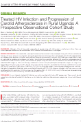 Cover page: Treated HIV Infection and Progression of Carotid Atherosclerosis in Rural Uganda: A Prospective Observational Cohort Study