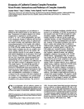 Cover page: Dynamics of cadherin/catenin complex formation: novel protein interactions and pathways of complex assembly.