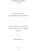 Cover page: Bias in Phonotactic Learning: Experimental Studies of Phonotactic Implicationals