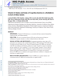 Cover page: Vitamin D Status and Rates of Cognitive Decline in a Multiethnic Cohort of Older Adults