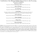 Cover page: Contribution of the Bilateral Middle Temporal Gyri to the Processing of Lexical Categories