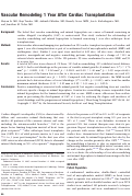 Cover page: Vascular Remodeling 1 Year After Cardiac Transplantation