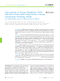 Cover page: Associations of Serum Adipokines With Subclinical Interstitial Lung Disease Among Community-Dwelling Adults The Multi-Ethnic Study of Atherosclerosis (MESA)