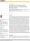 Cover page: Consequences of Low Dose Ionizing Radiation Exposure on the Hippocampal Microenvironment