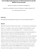 Cover page: A knowledge-based approach for retrieving scenario-specific medical text documents