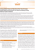 Cover page: Delaying Middle School and High School Start Times Promotes Student Health and Performance: An American Academy of Sleep Medicine Position Statement.