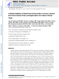 Cover page: Catheter ablation of ventricular tachycardia: Lessons learned from past clinical trials and implications for future clinical trials