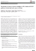 Cover page: Mechanism of action of selective inhibitors of IL-6 induced STAT3 pathway in head and neck cancer cell lines