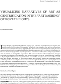 Cover page: Visualizing Narratives of Art as Gentrification in the "Artwashing" of Boyle Heights