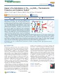 Cover page: Impact of Lu-Substitution in Yb14–x Lu x ZnSb11: Thermoelectric Properties and Oxidation Studies