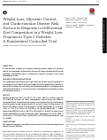 Cover page: Weight Loss, Glycemic Control, and Cardiovascular Disease Risk Factors in Response to Differential Diet Composition in a Weight Loss Program in Type 2 Diabetes: A Randomized Controlled Trial