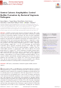 Cover page: Gemini Cationic Amphiphiles Control Biofilm Formation by Bacterial Vaginosis Pathogens