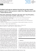 Cover page: Methanol and isoprene emissions from the fast growing tropical pioneer species Vismia guianensis (Aubl.) Pers. (Hypericaceae) in the central Amazon forest