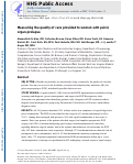 Cover page: Measuring the quality of care provided to women with pelvic organ prolapse