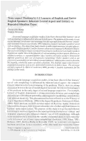 Cover page: Tense-aspect Marking by L2 Learners of English and Native English Speakers: Inherent Lexical Aspect and Unitary vs. Repeated Situation Types