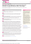 Cover page: Association of Open Approach vs Laparoscopic Approach With Risk of Surgical Site Infection After Colon Surgery