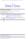 Cover page: Structural and thermodynamic analysis of the binding of solvent at internal sites in T4 lysozyme