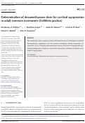 Cover page: Determination of dexamethasone dose for cortisol suppression in adult common marmosets (Callithrix jacchus)