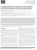 Cover page of Investigating the role of auditory cues in modulating motor timing: insights from EEG and deep learning