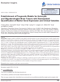 Cover page: Establishment of Prognostic Models for Astrocytic and Oligodendroglial Brain Tumors with Standardized Quantification of Marker Gene Expression and Clinical Variables