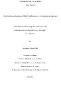 Cover page: The Distributional Learning of Multi-Word Expressions: A Computational Approach