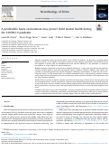 Cover page: A predictable home environment may protect child mental health during the COVID-19 pandemic