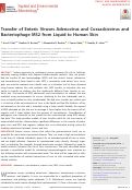 Cover page: Transfer of Enteric Viruses Adenovirus and Coxsackievirus and Bacteriophage MS2 from Liquid to Human Skin